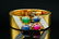 David Webb 16ctw Multi-Gemstone, 2ctw Diamond 18K Cuff
