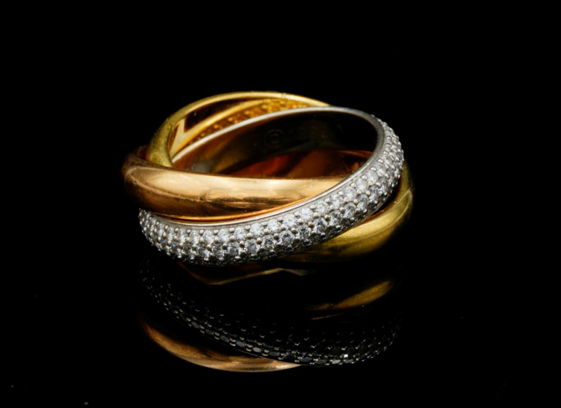 Cartier Trinity 1.00ctw VS1-VS2/E-F Diamond 18K Ring (1 of 5)