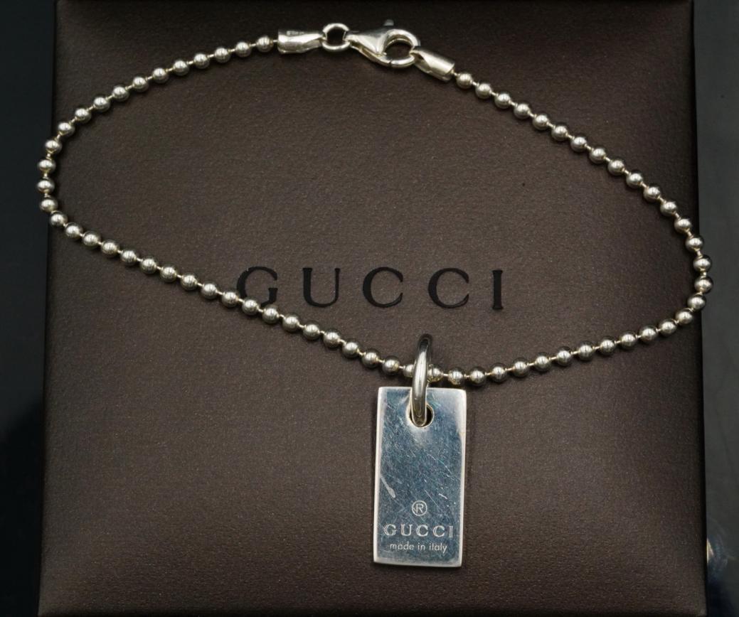 gucci dog tag bracelet