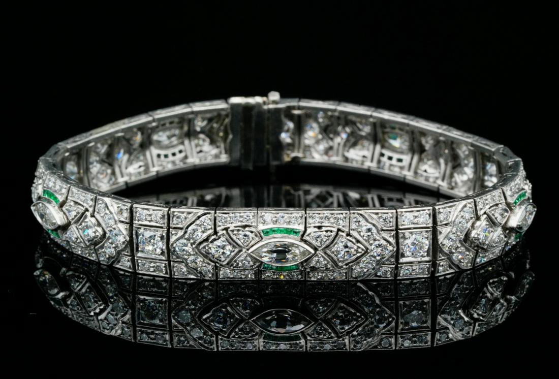 8.50ctw VS1-VS2/G-H Diamond & Platinum Bracelet (1 of 7)
