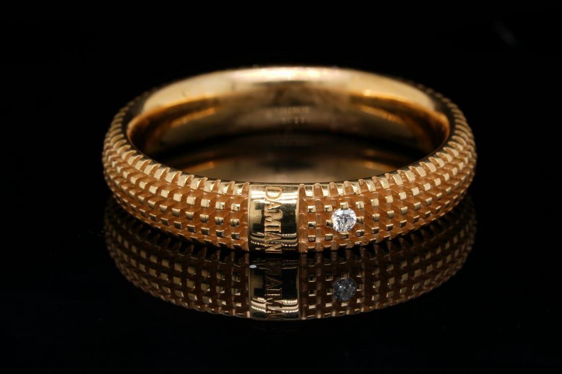 Damiani 18K Yellow Gold 1-Diamond Metropolitan Ring (1 of 4)