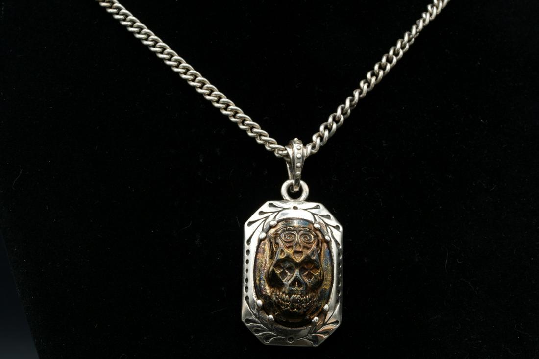 King Baby Sterling Silver Day of the Dead Necklace (1 of 6)