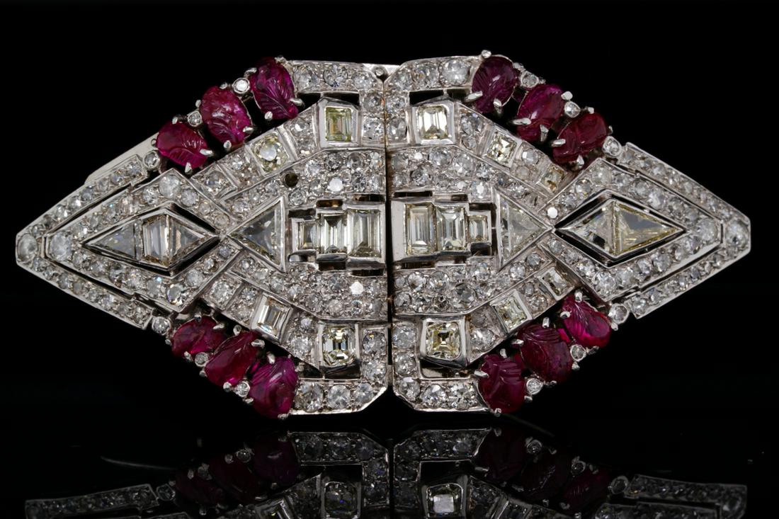 10.50ctw Diamond, 5.00ctw Ruby & Platinum Duette (1 of 6)