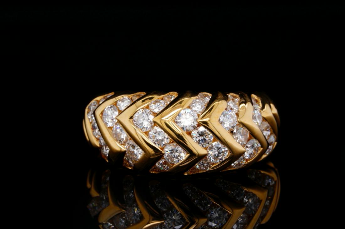 Bvlgari 1.50ctw VS1-VS2/F-G Diamond 18K Spiga Ring (1 of 6)