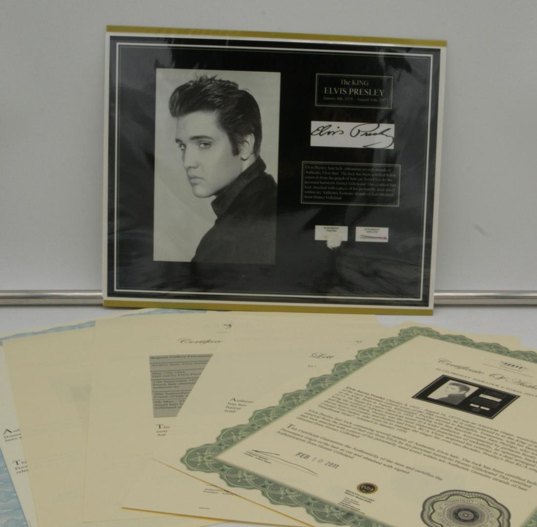 Elvis Presley Lock of Hair Cut by Homer Gilleland (1 of 7)