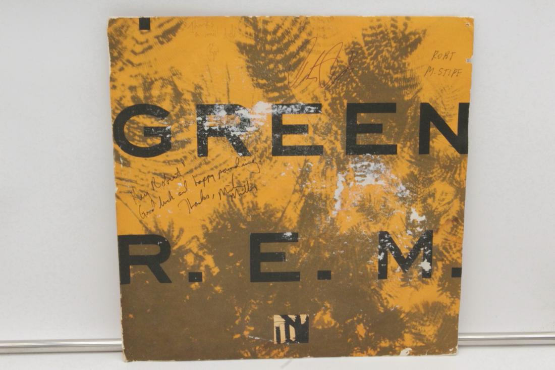 R.E.M. Autographed "Green" LP W/COA (1 of 8)