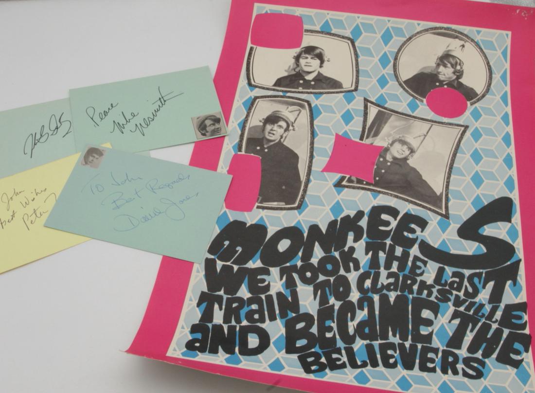 The Monkees Autograph Book Page Signatures & Poster (1 of 5)