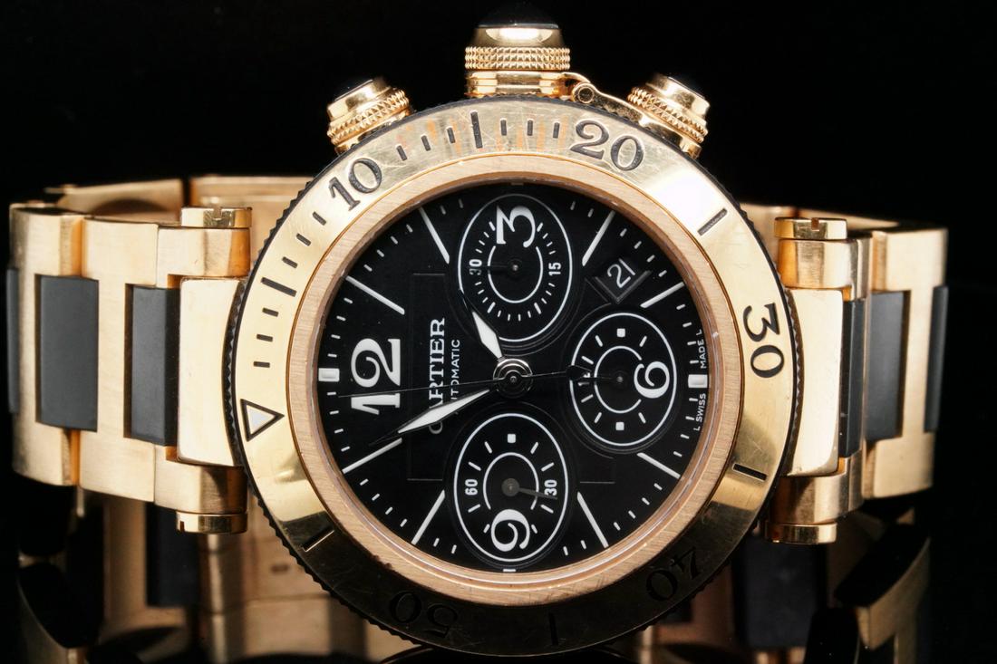 Cartier Pasha Seatimer Chronograph 42.5mm 18K Watch (1 of 6)