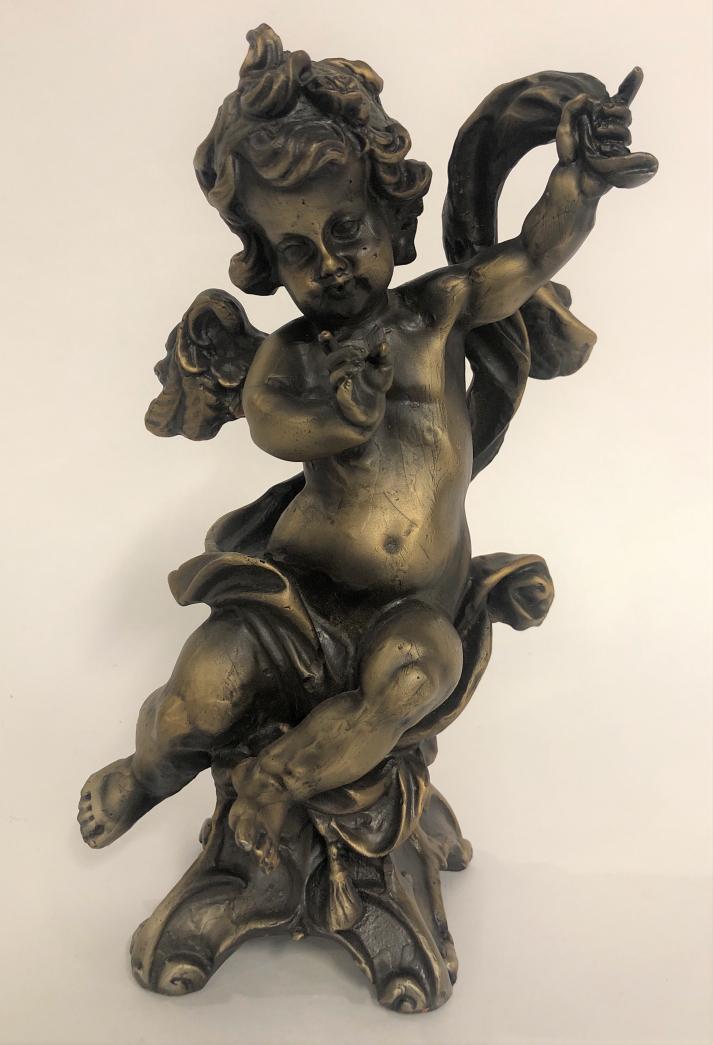 Ornate Bronze Cherub Statue (1 of 6)