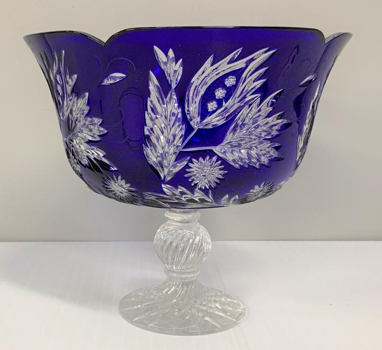 Vintage AJKA Crystal Footed Centerpiece Bowl (1 of 2)