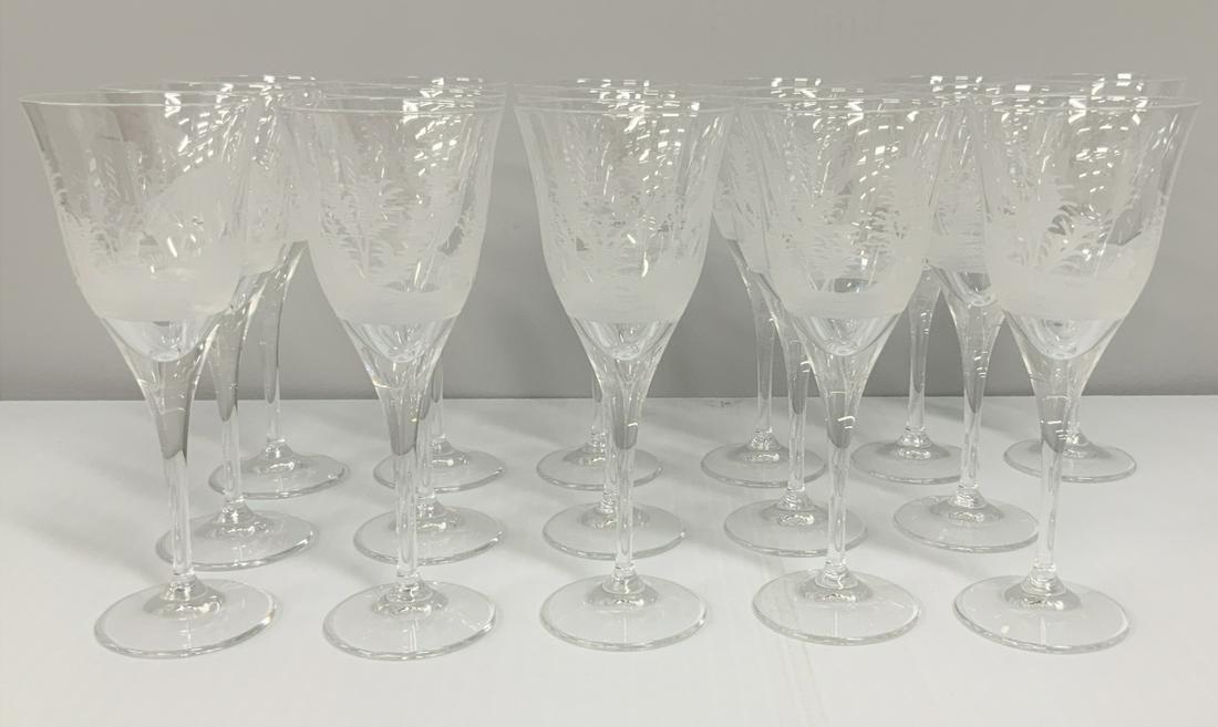 (16) SPC 2001 Hungarian Crystal Hand-Etched Goblets (1 of 3)