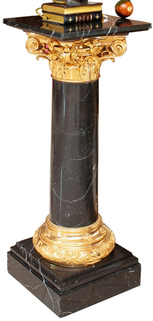 Pair of Ormolu Mounted Marble Pedestals (1 of 5)
