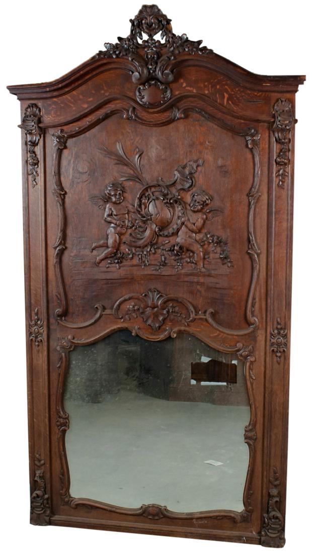Antique Carved Wood Mirror (1 of 8)