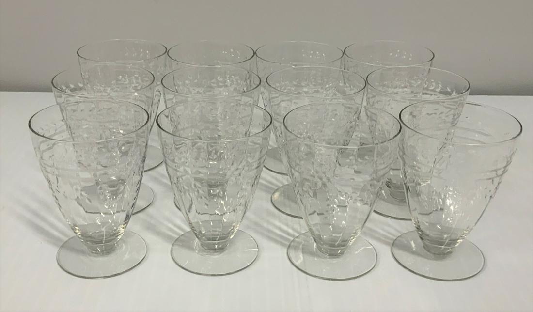 Lot of (12) Crystal Footed Tumblers (1 of 3)