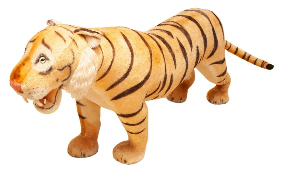 Vintage Large Stuffed Mohair Tiger (1 of 4)