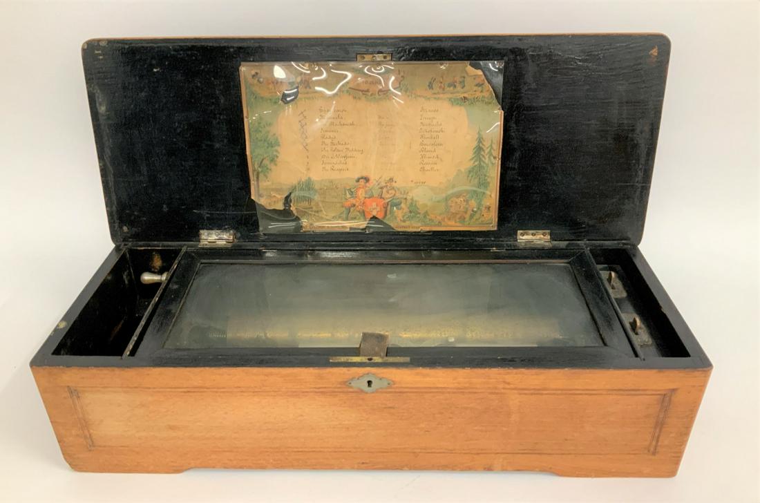 Gautschi & Sons Swiss Inlaid Cylinder Roll Music Box (1 of 9)