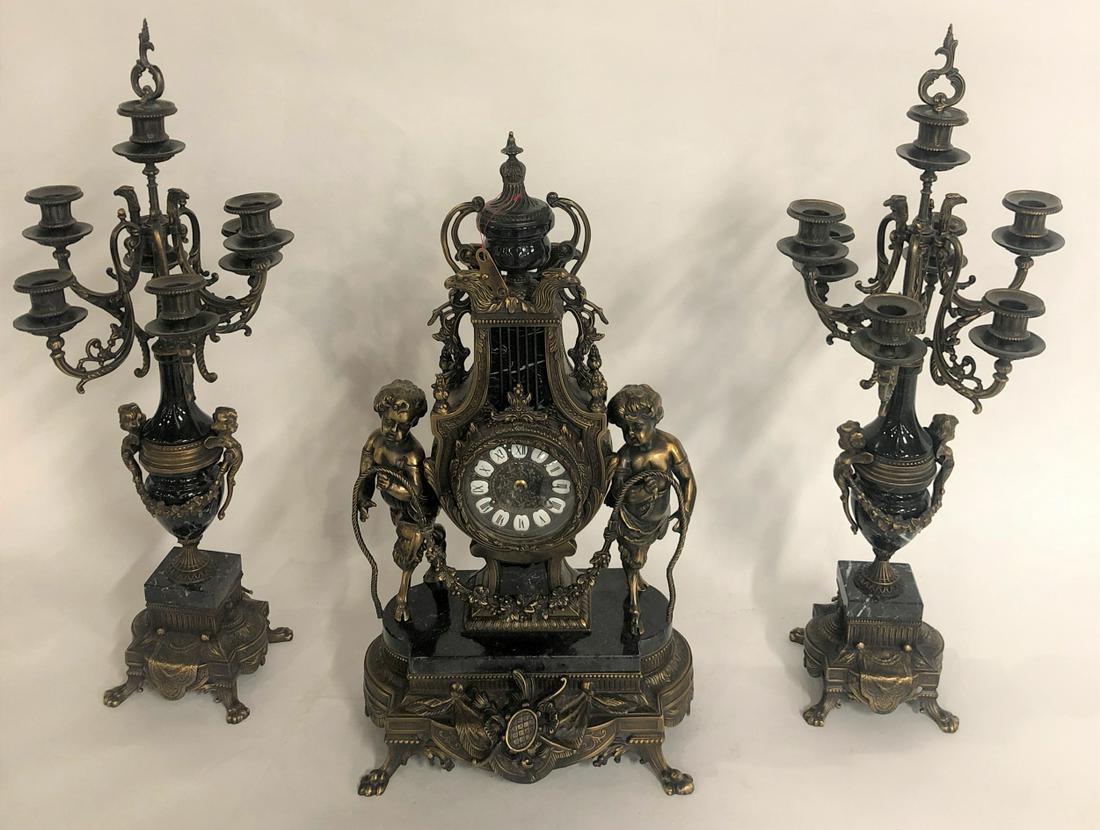 Imperial Brevettato Franz Hermle Clock & Candelabra (1 of 15)