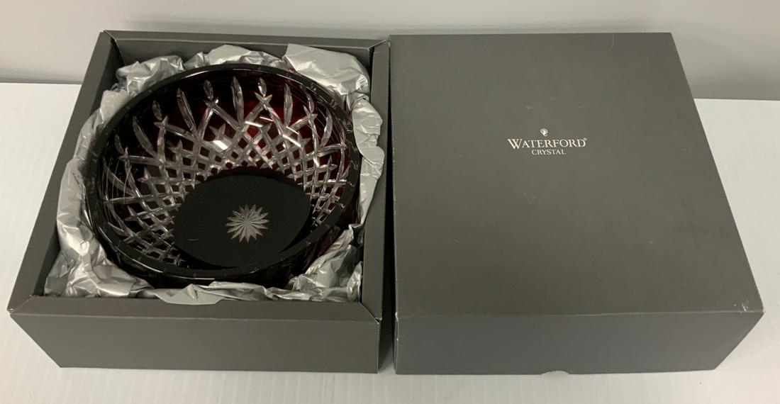 Waterford Araglin Prestige Ruby Crystal 9" Bowl (1 of 2)