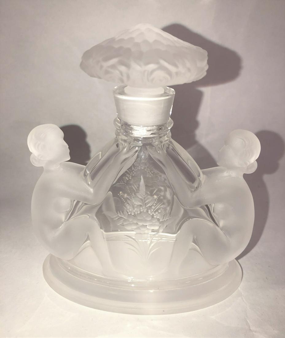 Vintage Frosted Crystal Figural Perfume Bottle (1 of 8)