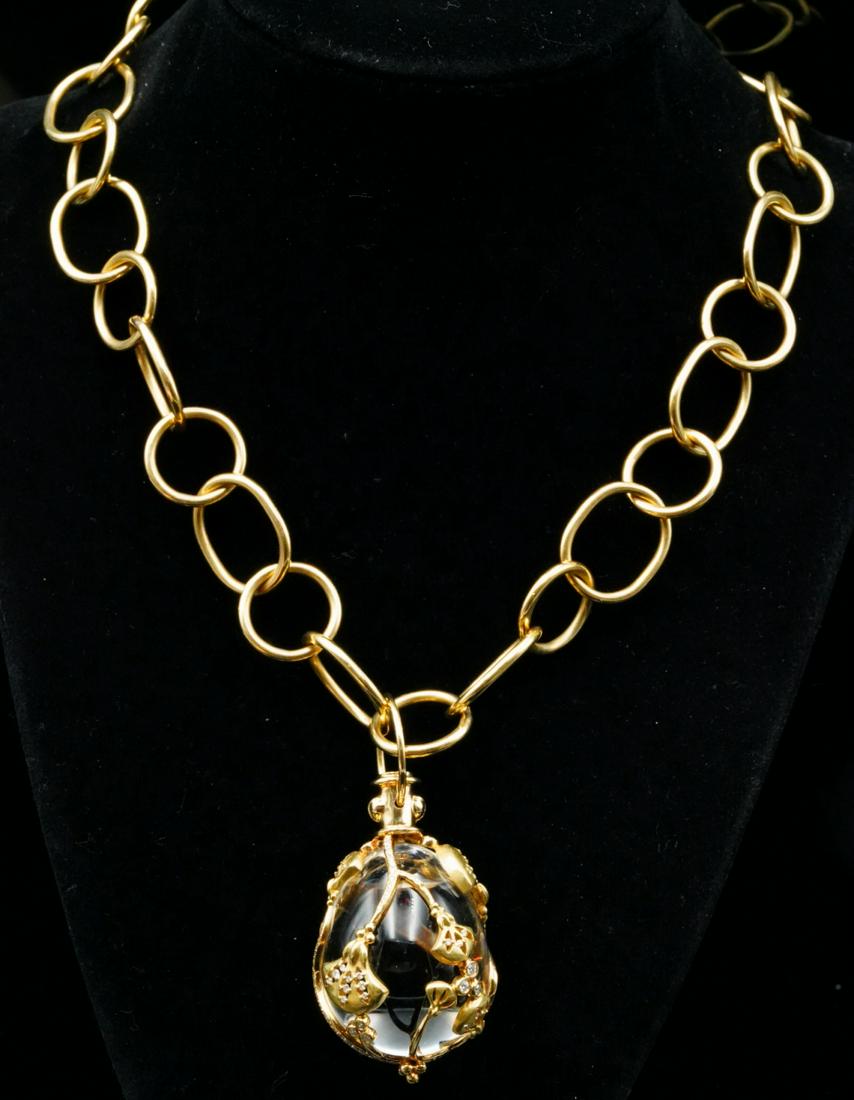 Temple St Clair Diamond, Rock Crystal & 18K Necklace (1 of 7)