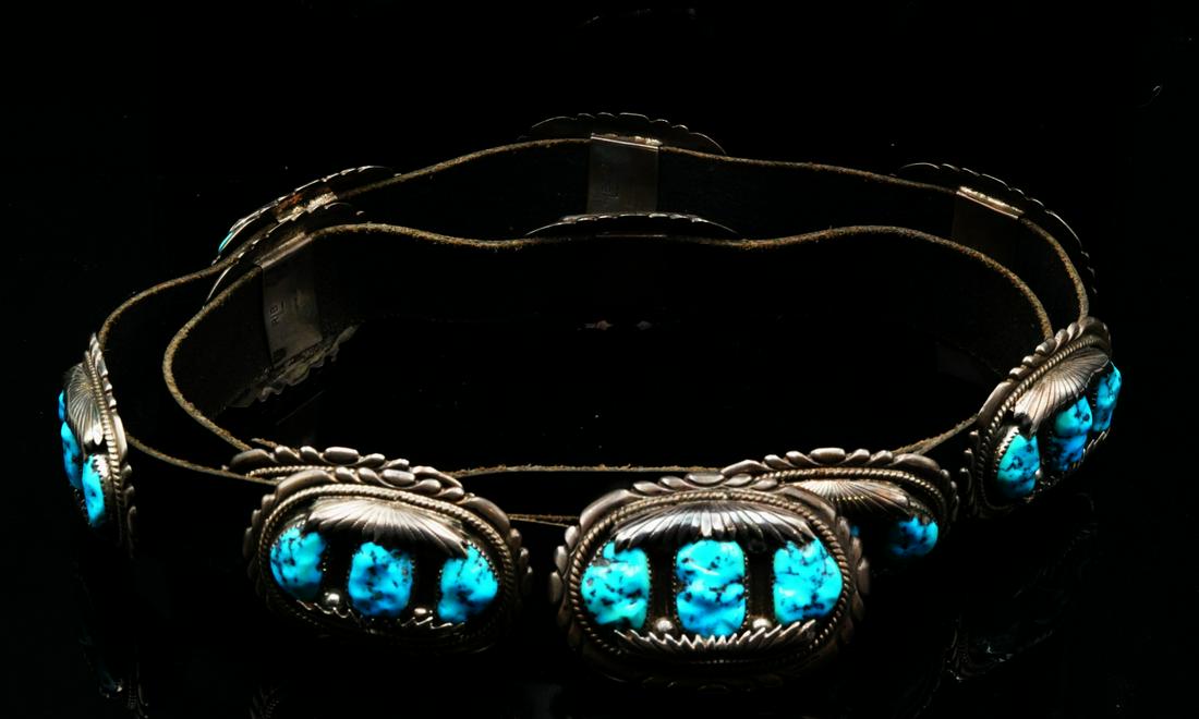Robert and Bernice Leekya Zuni 1970s Concho Belt (1 of 5)