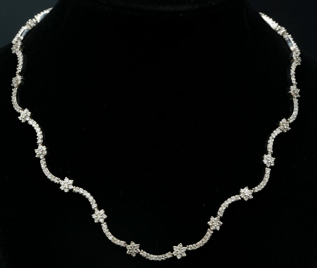5.50ctw Diamond & 14K White Gold 16" Necklace (1 of 4)
