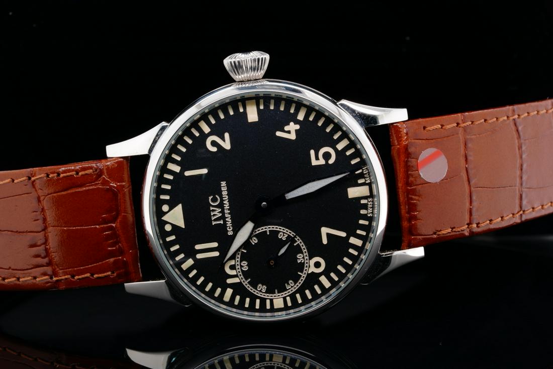 Custom 42.5mm Manual Wind Watch W/Leather Strap (1 of 5)