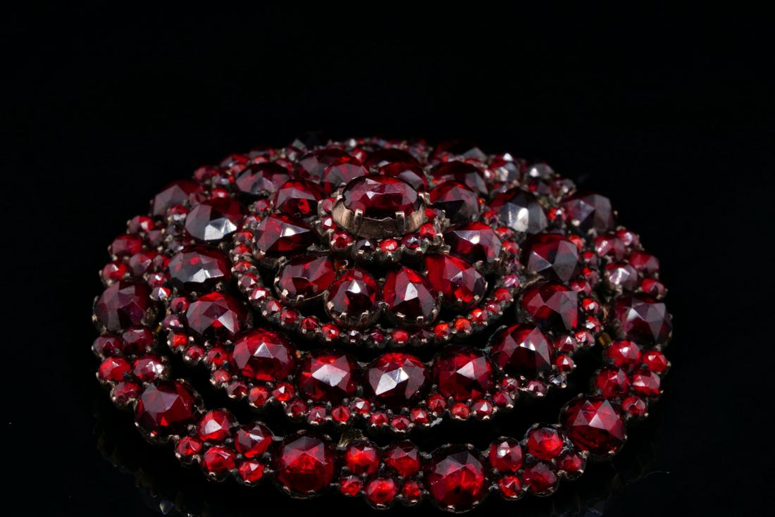 12.00ctw Bohemian Garnet & Sterling Silver Pendant (1 of 3)