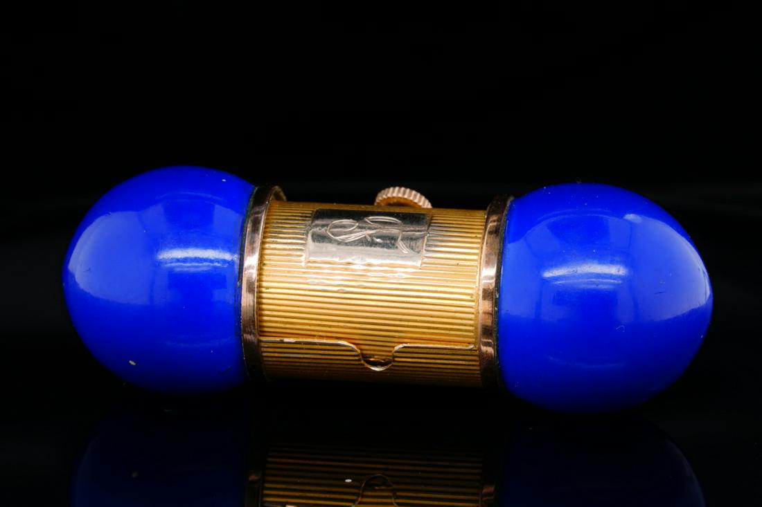 Movado Vintage 14K Yellow Gold & Enamel Purse Watch (1 of 4)