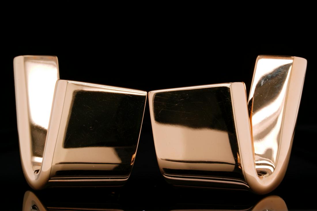 Vhernier Tonneau Solid 18K Rose Gold Ear Clips (1 of 5)