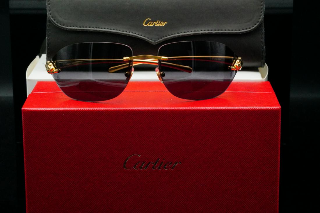 Cartier Panthere Vintage Gold Frame Sunglasses