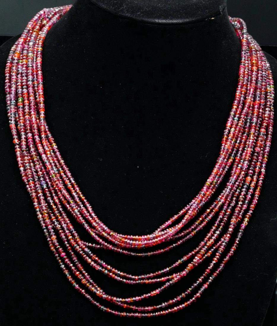 Laura Munder 11-Strand Tourmaline Bead Necklace (1 of 6)