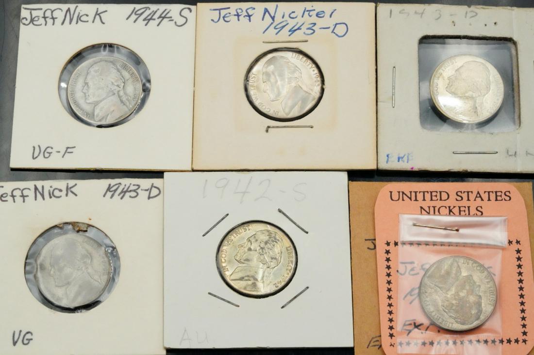 (6) 1942-1944 Jefferson Silver Wartime Nickels (1 of 3)