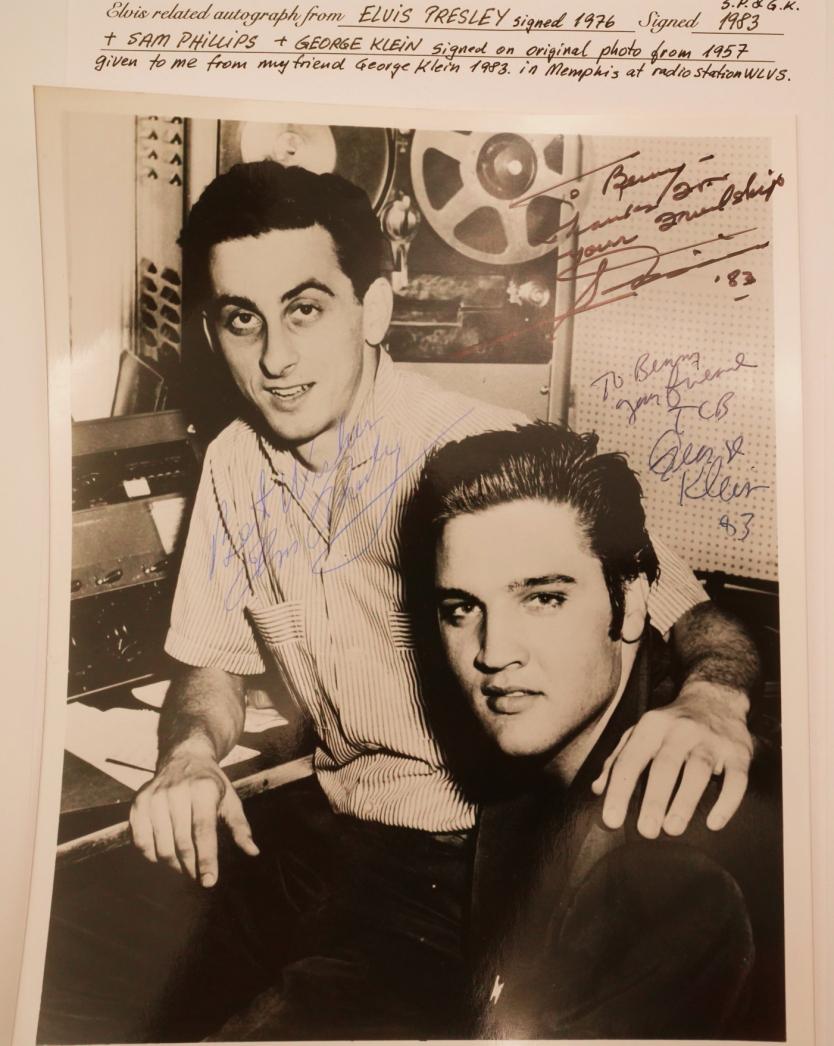 Elvis Presley, Sam Phillips, George Klein Signed Photo (1 of 8)