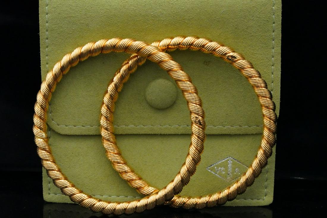 Van Cleef & Arpels Pair of 18K Yellow Gold Bangles (1 of 5)