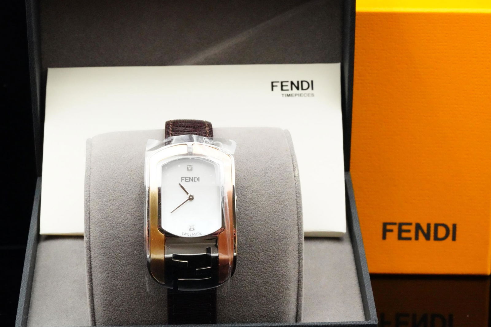 Fendi Chameleon Stainless Steel & Leather Watch (1 of 4)