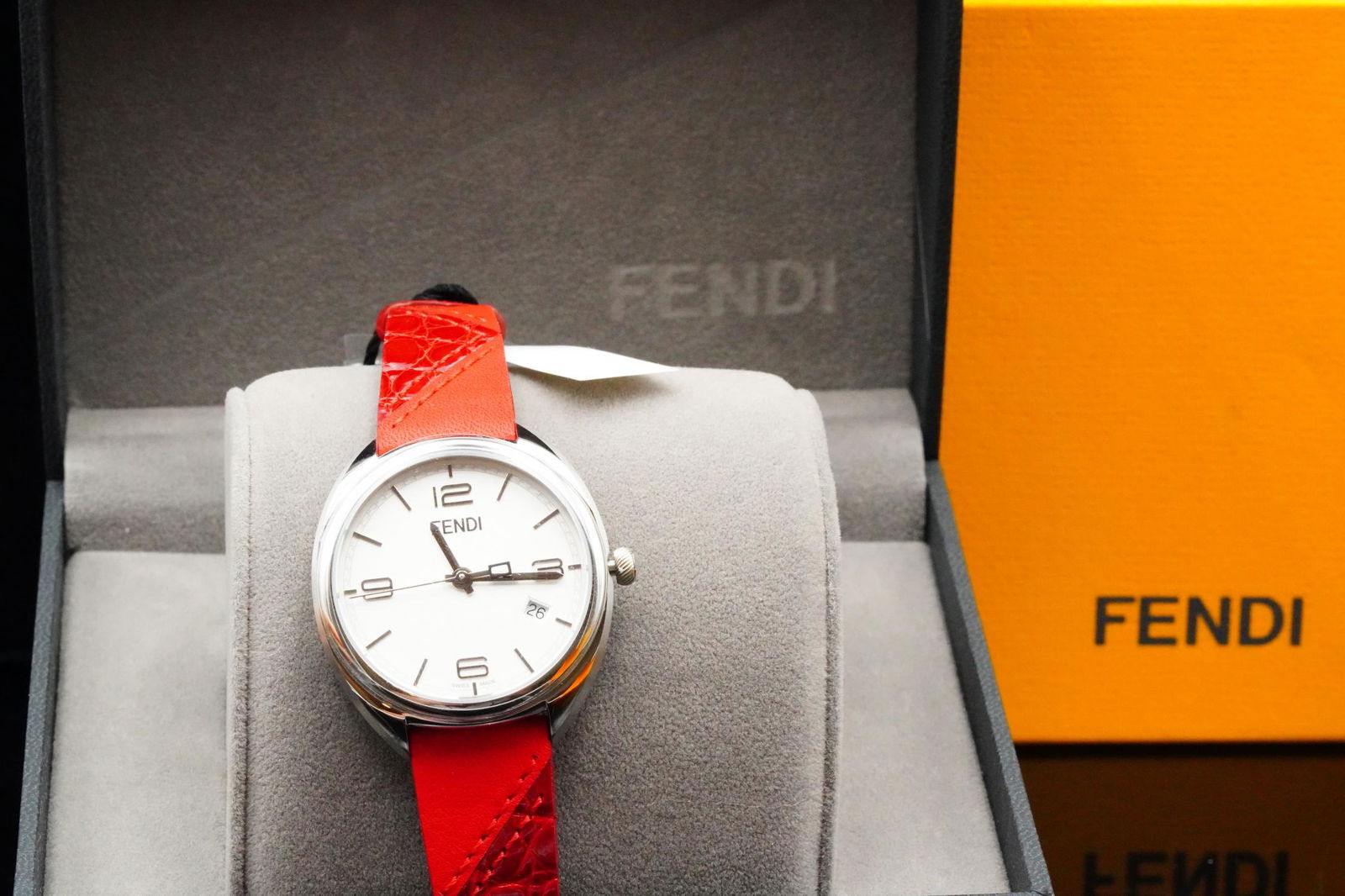Fendi Momento 34mm Stainless Steel & Leather Watch (1 of 4)