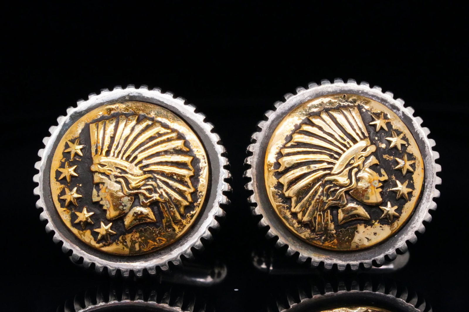 King Baby Sterling Silver Liberty Head Cufflinks (1 of 3)