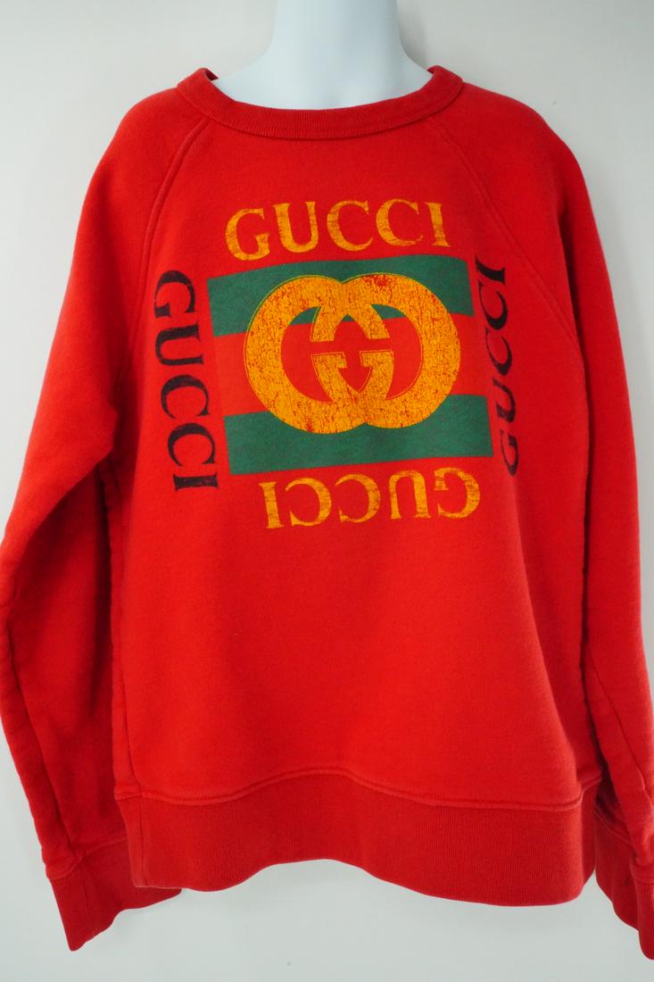 Gucci Children's Red Sweatshirt W/Gucci Logo (1 of 3)