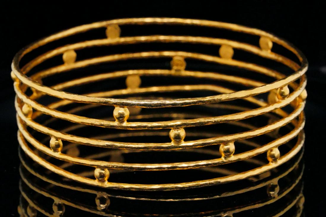 Gurhan Solid 24K Yellow Gold 5-Row Bangle Bracelet (1 of 6)