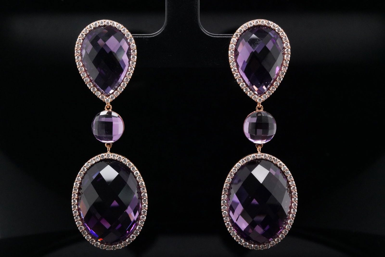 Roberto Coin 40.00ctw Amethyst, Diamond 18K Earrings (1 of 7)