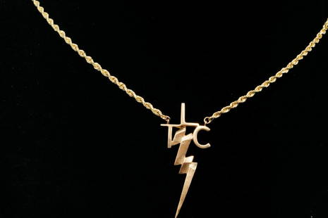 Elvis Presley 14K TLC Necklace From Original Mold: Elvis Presley Solid 14K Yellow Gold TLC Necklace From Original Mold W/Box and COA - This iconic 14k yellow gold Tlc necklace was made by Lowell Hays from the original mold with which he first produced