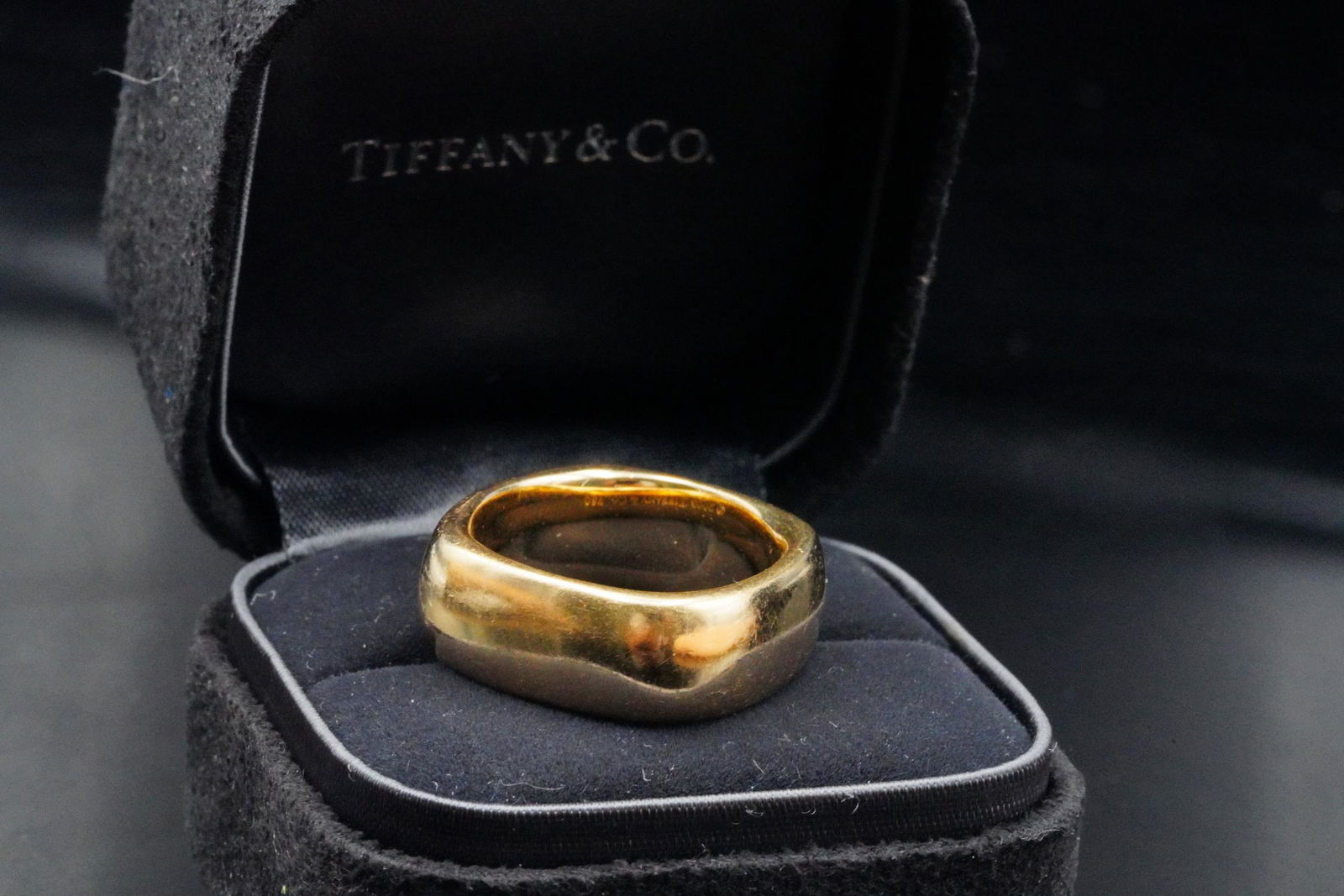Tiffany & Co. 2003 18K Yellow Gold Square Band Ring (1 of 4)