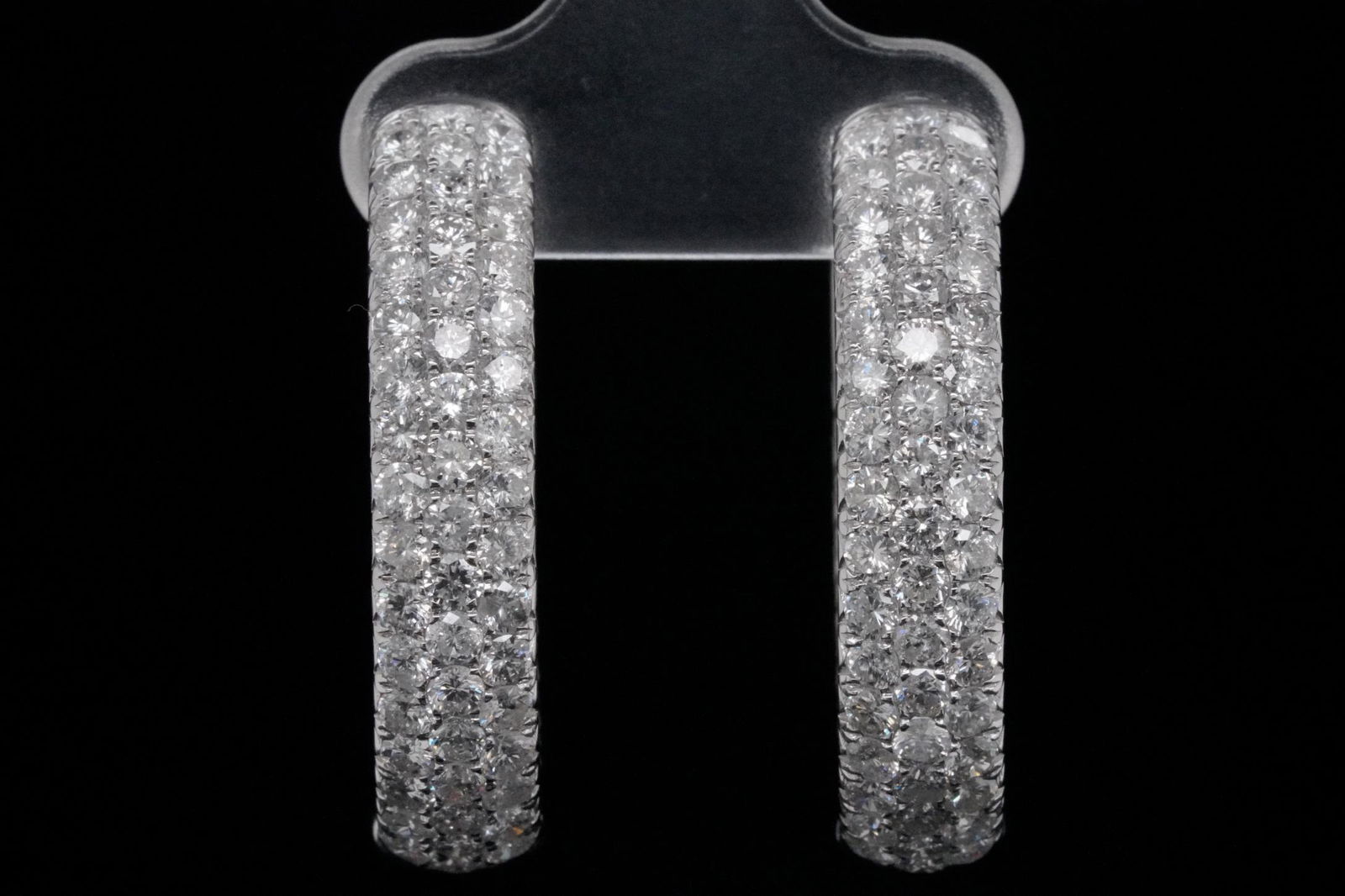 4.80ctw SI1-SI2/G-H Diamond and 14K 1" Earrings (1 of 8)