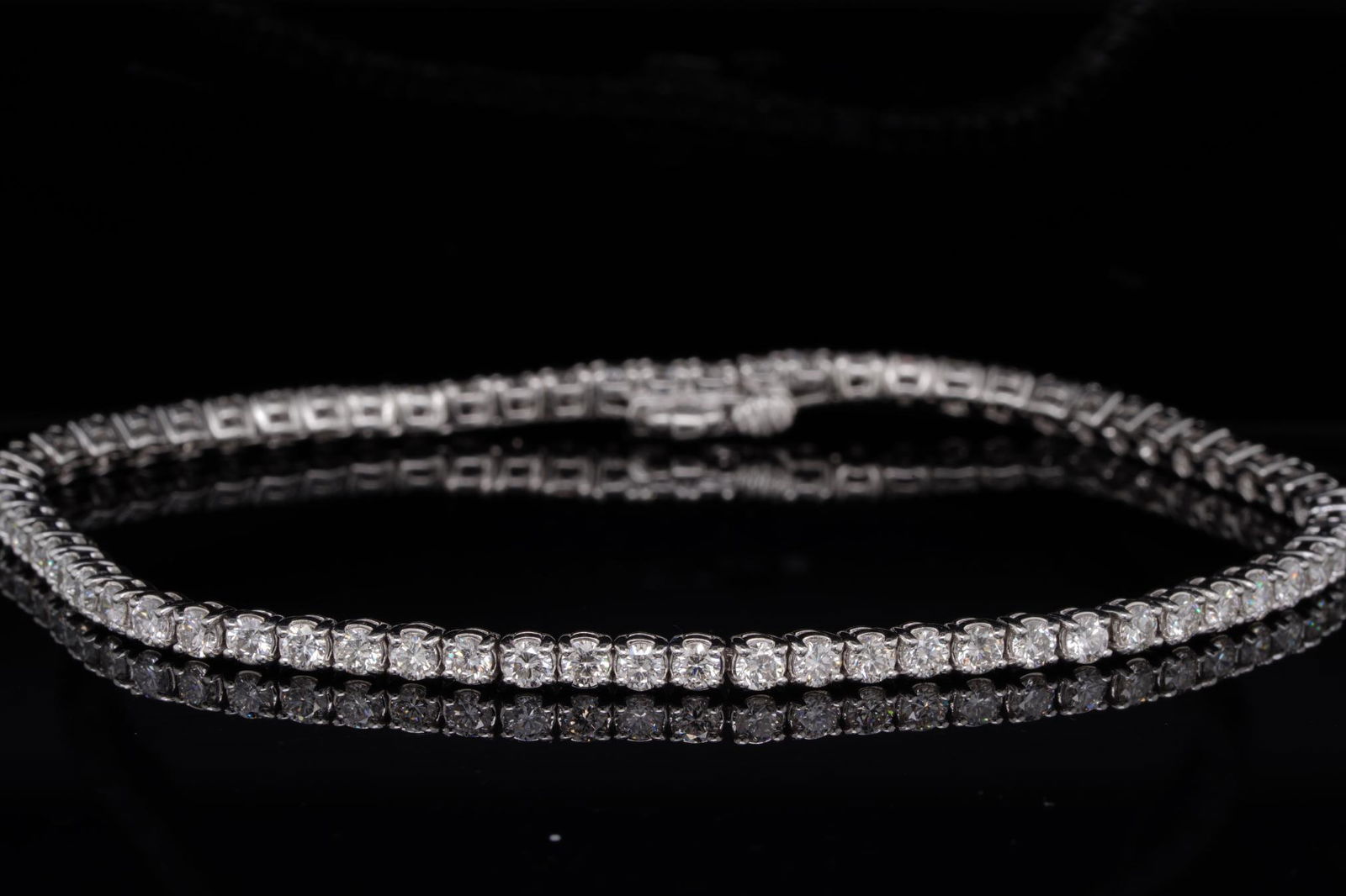 3.50ctw SI1-SI2/G-H Diamond 14K White Gold Bracelet (1 of 5)