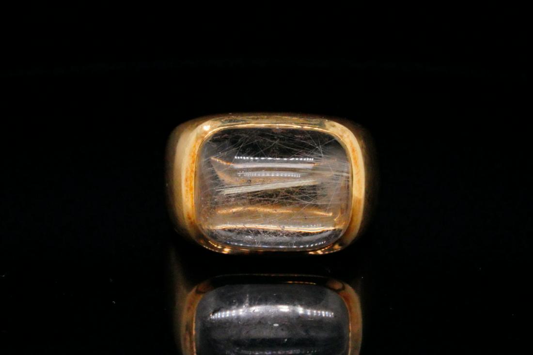 H. Stern 13.5mm Rutilated Quartz and 18K Ring (1 of 9)