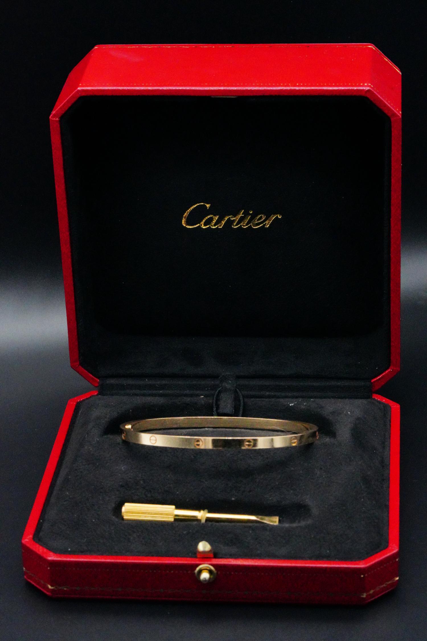Cartier 18K Yellow Gold Love Bracelet Small Model (1 of 10)