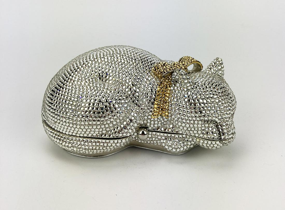 Judith Leiber Swarovski Crystal Cat Minaudiere (1 of 10)