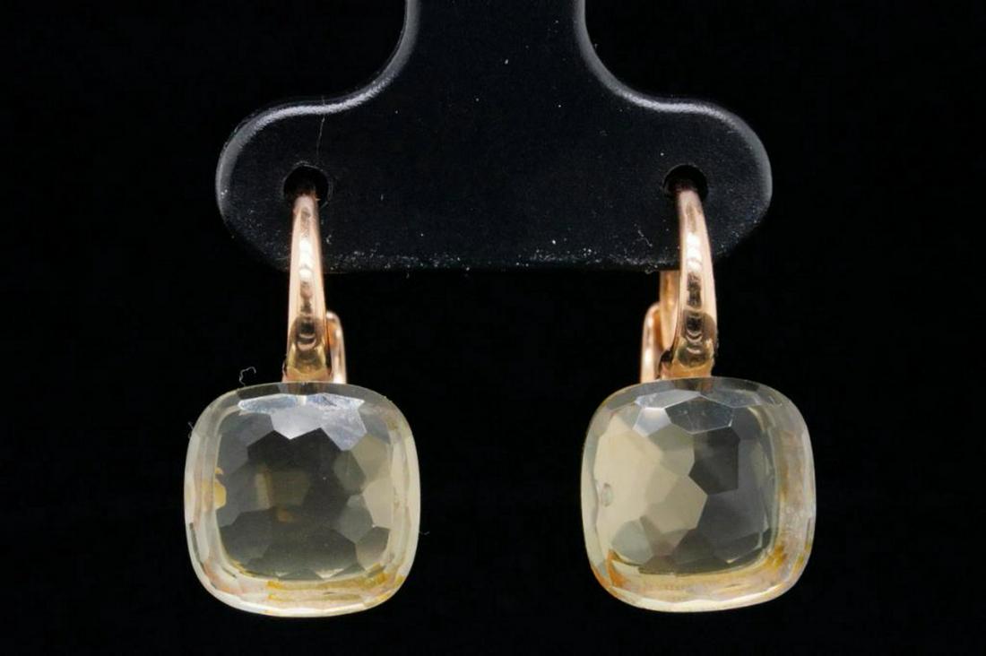 Pomellato Nudo 9.00ctw Prasiolite and 18K Earrings (1 of 4)