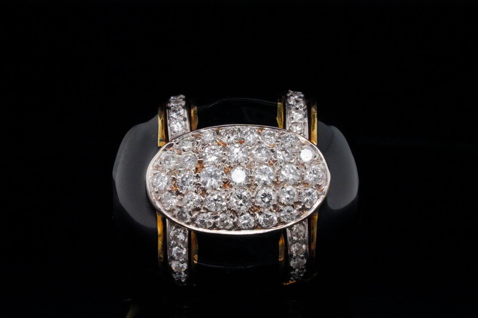 1.25ctw SI1-SI2/G-H Diamond, 18K & Onyx Ring (1 of 7)